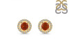 Kyanite (Orange) & White Topaz Stud Earring KYN-RDE-985-O.