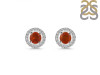 Kyanite (Orange) & White Topaz Stud Earring KYN-RDE-985-O.