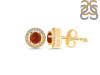 Kyanite (Orange) & White Topaz Stud Earring KYN-RDE-985-O.