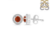 Kyanite (Orange) & White Topaz Stud Earring KYN-RDE-985-O.