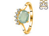 Kyanite (Green) & White Topaz Ring KYN-RDR-1681-G.
