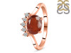Kyanite (Orange) & White Topaz Ring KYN-RDR-1681-O.