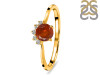 Kyanite (Orange) & White Topaz Ring KYN-RDR-1942-O.
