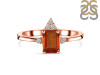 Kyanite (Orange) & White Topaz Ring KYN-RDR-2194-O.
