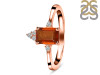 Kyanite (Orange) & White Topaz Ring KYN-RDR-2194-O.