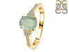 Kyanite (Green) & White Topaz Ring KYN-RDR-2219-G.