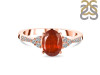 Kyanite (Orange) & White Topaz Ring KYN-RDR-2219-O.