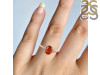 Kyanite (Orange) & White Topaz Ring KYN-RDR-2219-O.