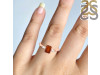 Kyanite (Orange) & White Topaz Ring KYN-RDR-2251-O.