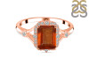 Kyanite (Orange) & White Topaz Ring KYN-RDR-2252-O.