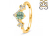 Kyanite (Green) & White Topaz Ring KYN-RDR-2296-G.