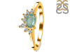 Kyanite (Green) & White Topaz Ring KYN-RDR-2418-G.