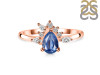 Kyanite & White Topaz Ring KYN-RDR-2431.