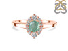 Kyanite (Green) & White Topaz Ring KYN-RDR-2504-G.