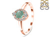 Kyanite (Green) & White Topaz Ring KYN-RDR-2504-G.