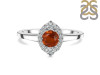 Kyanite (Orange) & White Topaz Ring KYN-RDR-2504-O.