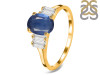 Kyanite & White Topaz Ring KYN-RDR-2861.