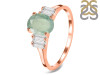 Kyanite (Green) & White Topaz Ring KYN-RDR-2861-G.