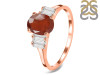 Kyanite (Orange) & White Topaz Ring KYN-RDR-2861-O.