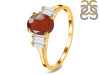 Kyanite (Orange) & White Topaz Ring KYN-RDR-2861-O.