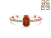 Kyanite (Orange) & White Topaz Ring KYN-RDR-3118-O.