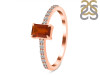 Kyanite (Orange) & White Topaz Ring KYN-RDR-3118-O.