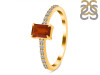 Kyanite (Orange) & White Topaz Ring KYN-RDR-3118-O.