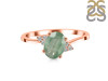 Kyanite (Green) & White Topaz Ring KYN-RDR-351-G.