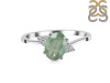 Kyanite (Green) & White Topaz Ring KYN-RDR-351-G.