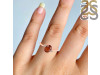 Kyanite (Orange) & White Topaz Ring KYN-RDR-351-O.
