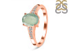 Kyanite (Green) & White Topaz Ring KYN-RDR-362-G.