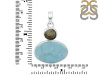 Larimar/Moldavite Pendant-2SP LAR-1-1085