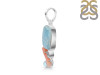 Larimar/Coral/Blue Topaz/Moonstone pendant-2SP LAR-1-1103