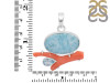 Larimar/Coral/Blue Topaz pendant-2SP LAR-1-1104