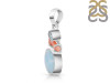Larimar/Coral/Blue Topaz pendant-2SP LAR-1-1112
