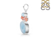Larimar/Coral/Moonstone pendant-2SP LAR-1-1121