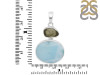 Larimar/Moldavite Pendant-2SP LAR-1-1145