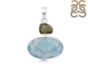 Larimar/Moldavite Pendant-2SP LAR-1-1146