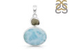 Larimar/Moldavite Pendant-2SP LAR-1-1152