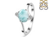 Close Out Larimar & White Topaz Ring LAR-CO-RDR-2275.