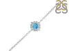 Larimar & White Topaz Bracelet With Adjustable Camera Lock LAR-RDB-67.