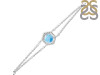 Larimar & White Topaz Bracelet With Adjustable Camera Lock LAR-RDB-83.