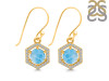 Larimar & White Topaz Earring LAR-RDE-701.