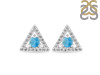 Larimar & White Topaz Stud Earring LAR-RDE-848.