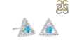 Larimar & White Topaz Stud Earring LAR-RDE-848.
