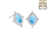 Larimar & White Topaz Stud Earring LAR-RDE-849.