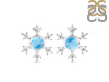Larimar & White Topaz Stud Earring LAR-RDE-854.
