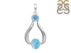 Larimar & Blue Topaz Pendant LAR-RDP-132.