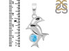 Larimar Dolphin Pendant LAR-RDP-146.