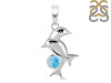 Larimar Dolphin Pendant LAR-RDP-146.